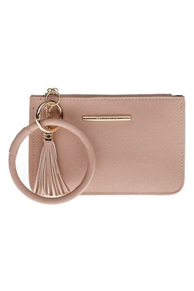 SHOPIENS Card Holder for Women, with Card and Banknote Pockets, Zipper, and Tassel Bracelet Handle, 16x11 cm,