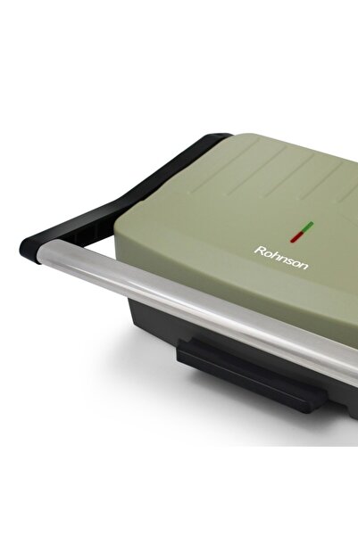 ROHNSON Sandwich maker R2122G, 23x15 cm, 1000W, finisaj antiamprenta, deschidere 105°, verde