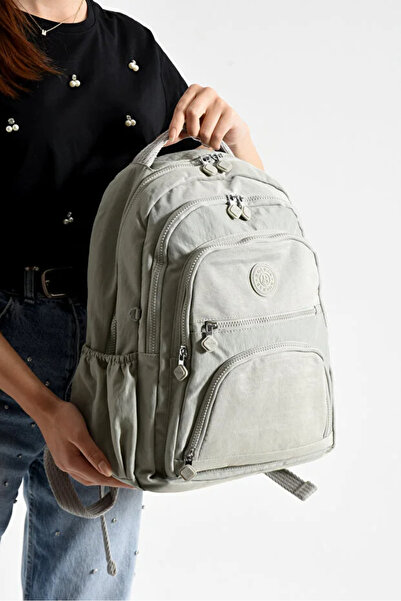 Galat Imported Crinkle Fabric Waterproof Multi-Compartment Backpack 1096