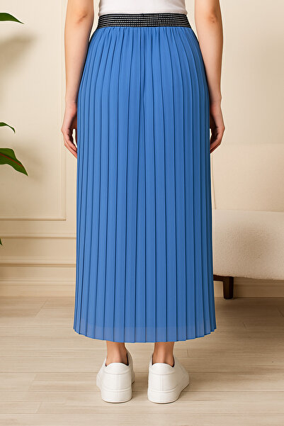 AVVER Women's Pleated Lined Chiffon Skirt