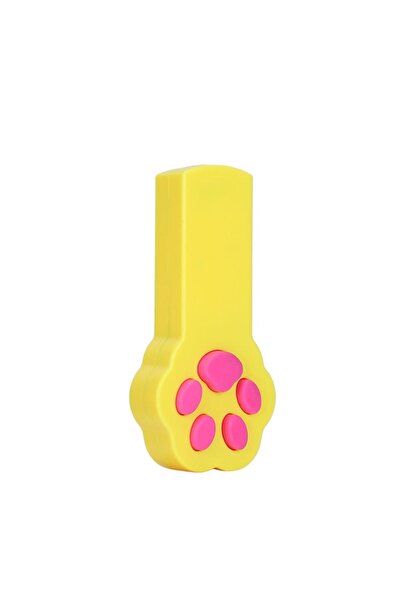 Doty Laser Toy for Cats ShowLight Paw, Paw Shape, Interactive, Small Size, Yellow/Pink, 10x5.5 cm,