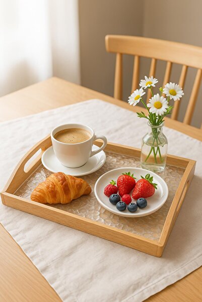 EWs Large Bamboo Rectangular Serving Tray 30×40 cm
