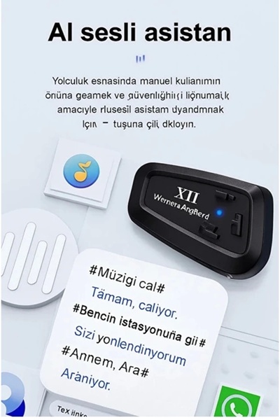 Vothoon Y11 Bluetooth Kulaklık Mikrofonlu Motosiklet Kulaklığı İntercom Bt 5.3