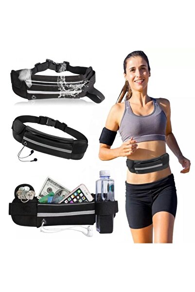 Aptel Borseta fitness, pentru alergare, compacta, curea reglabila, neagra, 77...