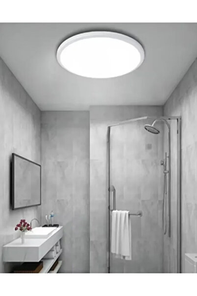 luxshome Ledli Tavan Lambası Tuvalet Banyo Balkon Koridor Aydınlatma Avize Aplik 6500k Beyaz Işık 25cm Çap