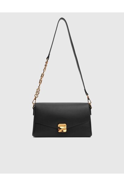 İLVİ Manoela Siyah Kadın Omuz Çantası