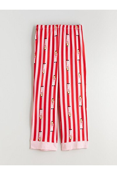 LC Waikiki Σετ γυναικεία πιτζάμα με στάμπα με γιακά πουκάμισο (W5)