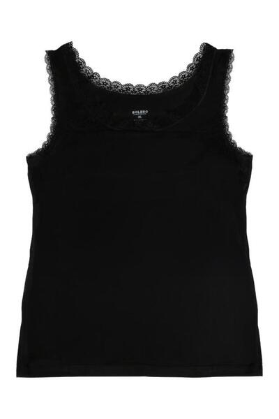 Bolero Lace Women's Bamboo Undershirt Black