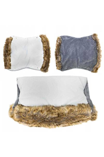 Other Furry muff for strollers, sleds, insulating, soft, universal, grey