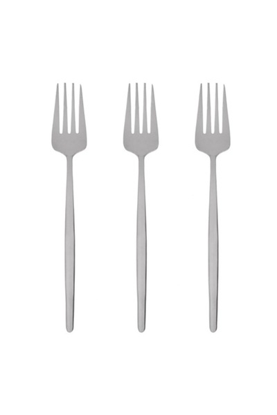 SHOPIENS Set 3 forks large stainless steel Shopiens, glossy model, slim handle, 21 cm