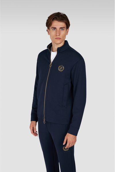 PAUL&SHARK MEN'S WOVEN POLYESTER COTTON ZIP SWEATSHIRT