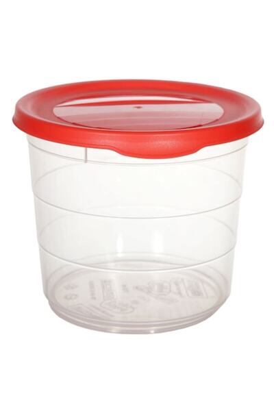 SHOPIENS Food Storage Container Shopiens®, Red Lid, Round, 700 ml