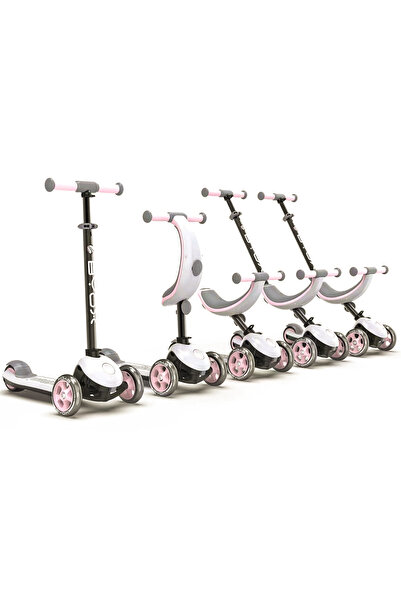 OEM Trotineta pliabila Copii, Byox Motion 4 in1 Roz, Model transformabil, Varsta recomandata 1-5 Ani