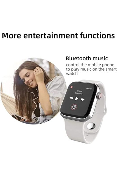 Generic T800 Smart Watch with Bluetooth Calling, Music, 1.44" Touch Display – Black