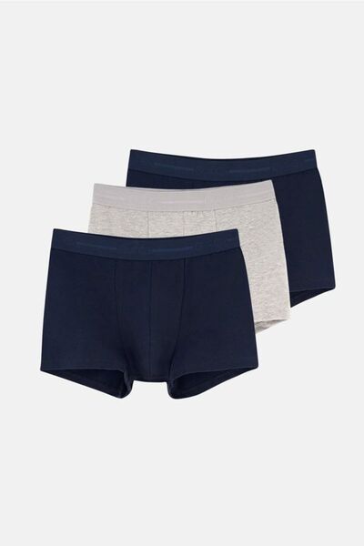 Dagi Navy Blue Grimelanj Compact Plain 3-Piece Boxer