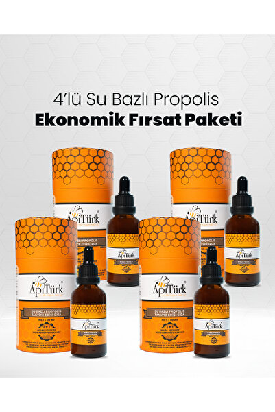 APİTÜRK Su Bazlı Propolis 50 Ml 4 Adet