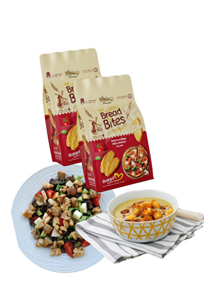 KMS HOME Bread Bites Ekmek Kıtırı Çorbalık Atıştırmalık Pizza Tadında 70 gr. ...