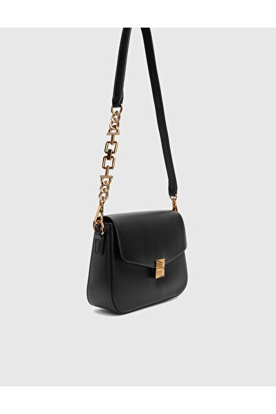 İLVİ Karmel Siyah Kadın Omuz Çantası