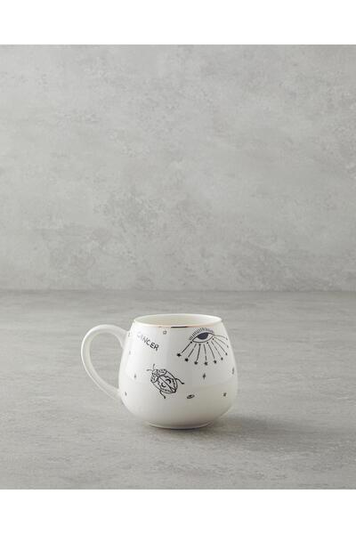 English Home Cancer New Bone China Mug 325 ml Black-White-Gold