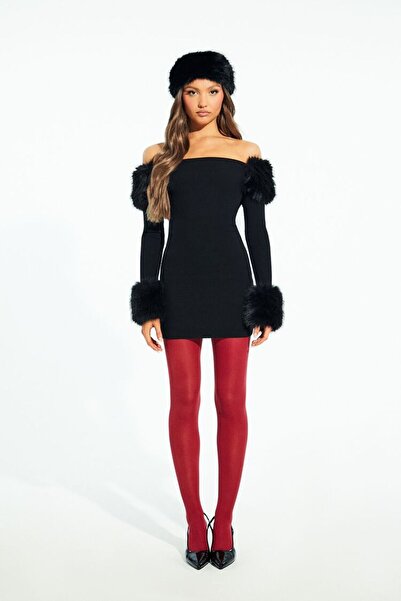 Forever 21 Omuz Açık Mini Kazak Elbise