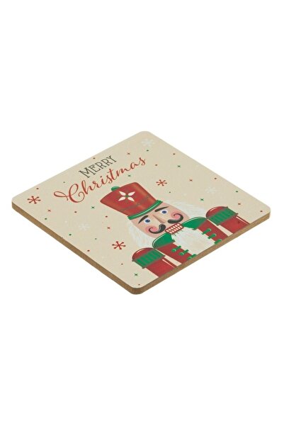 SHOPIENS Christmas Coaster MDF 11x11cm Nutcracker Figurine