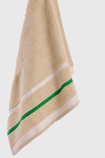 Benetton Home 5 Pieces Bath Towel Hand Face Body Beige 100% Cotton 30X50 cm Face Towel