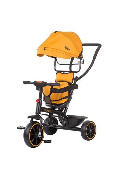 Chipolino Tricicleta cu maner pentru copii Pulse mustard