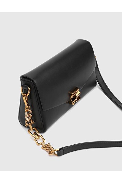 İLVİ Manoela Siyah Kadın Omuz Çantası