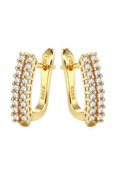 OEM Cercei placați cu aur de 14K cu cristale de zirconiu Serenity Pure Love