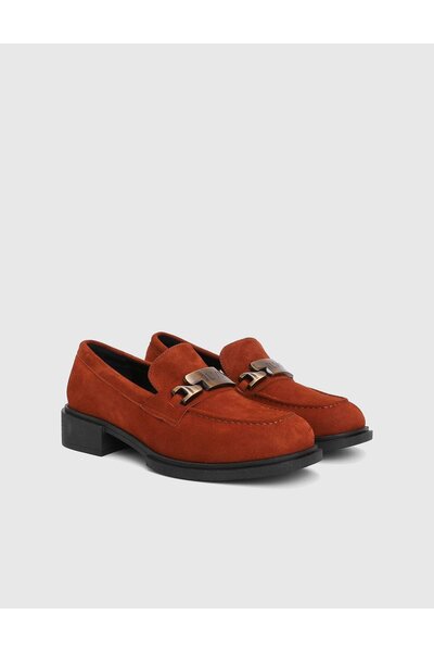İLVİ Sementa Genuine Suede Leather Tan Women's Loafer