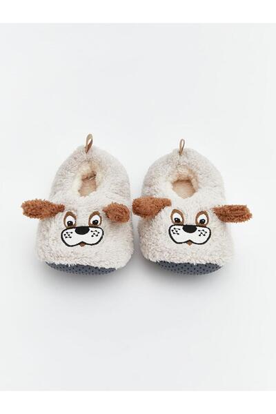 LC Waikiki Hayvan Nakışlı Pelüş Erkek Bebek Panduf (W5)
