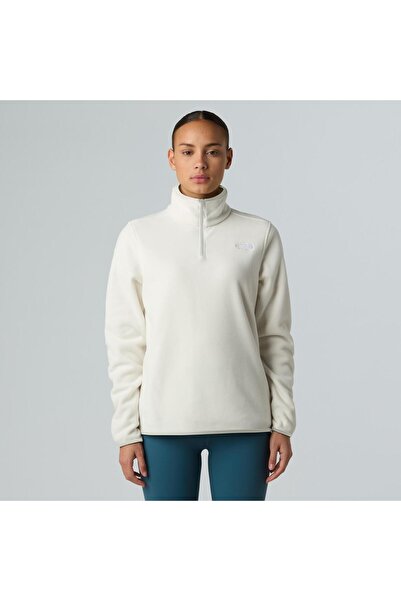 THE NORTH FACE Glacier pentru femei 1/4 fleece cu fermoar NF0A8D2JQLI1 Alb-XS