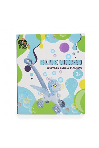 Moni Electric balloon maker for children Pony Blue Wings with push handle, av design