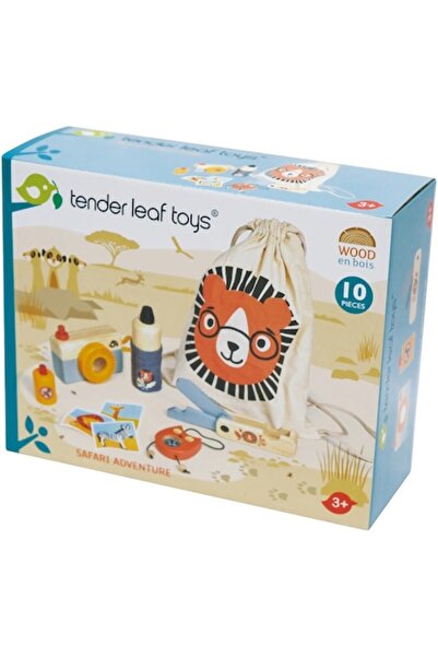 Tender Leaf Toys Wooden Play Set - Safari Explorer Kit, 10 Pieces