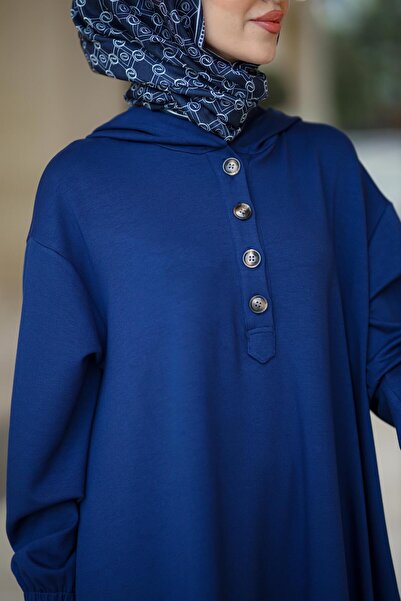 NS Moda Tesettür Duha Takım Lacivert-Model 548