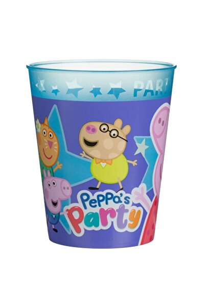 SHOPIENS Children's Party Cup, Reusable Plastic, Peppa's Party, Blue, 250ml
