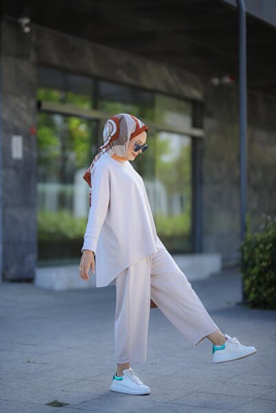 NS Moda Hijab Zeyna Women's Cream Model-524
