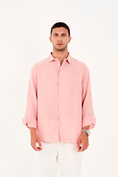Rocqerx R-6048 Long Sleeve Muslin Shirt with Footed Collar and Back Robe Detail