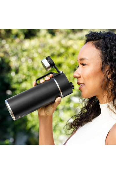 NINJA Thermos DW2401EUUKBK, 0.7l, Suits fizzy drink, 3thermal Insul, No BPA, Hot 8h, Cold 24h, Black