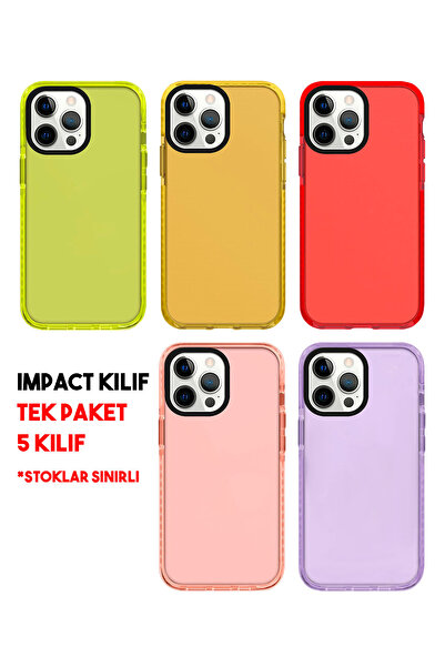shoptocase iPhone 12 Pro Max Uyumlu 5 Adet Kılıf Tek Fiyat Telefon Kılıfı