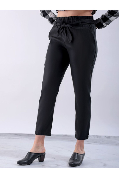 Freehand By Styli Women Black Slim Fit Solid Trousers