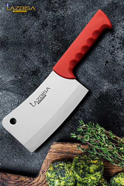 LAZBİSA Silver Serisi Mutfak Bıçak Tavuk Kemik Et Satırı Mutfak Bıçak Satırı HDS-64