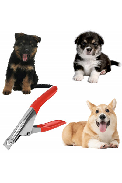 PUFO Pet nail clippers for dogs and cats, 13 cm, red