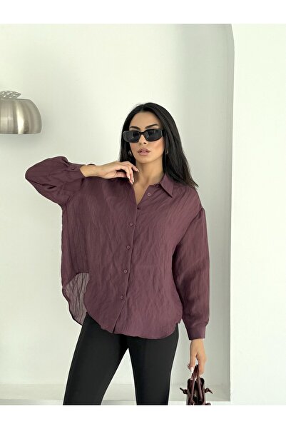 NOA LİNE Γυναικείο ριγέ πουκάμισο Oversize