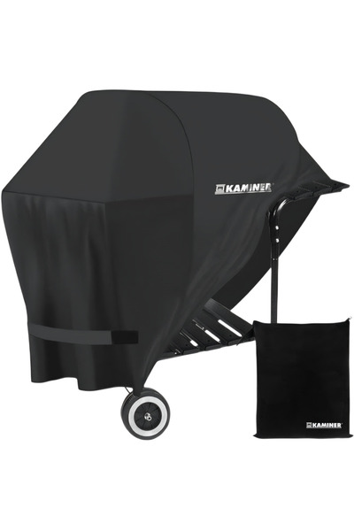 Kaminer Large cover for gas or charcoal grill, waterproof, universal, 95x100x60 cm, black