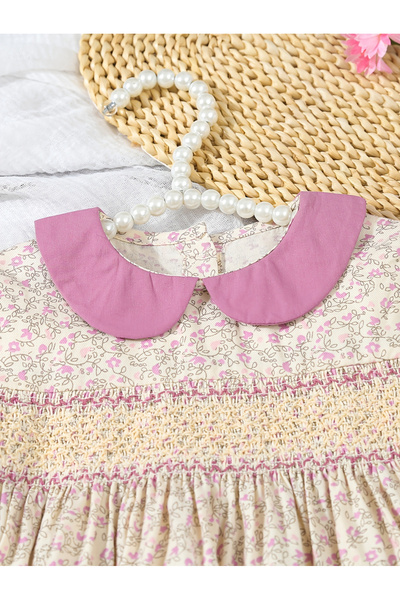 Take Two By Styli Girls Cotton Floral Print A-Line Dress