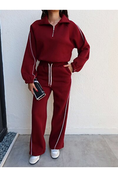 ESRAHELVACI Shardonlu Half-Zipper Suit with Piping