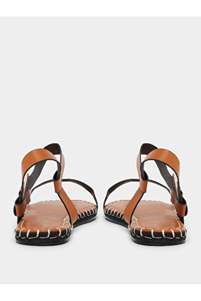 Raid By Styli Bambie Brown Ankle Strap Flat Espadrilles