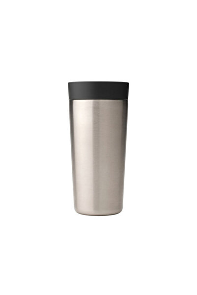 Brabantia Make&Take 1008489 Thermos Mug, 360 ml, Spill-resistant, Stainless Steel/Grey