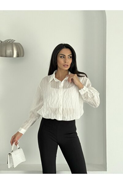 NOA LİNE Women's Oversize Striped Shirt